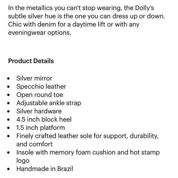 Larroude Dolly Heel Sandal in color Silver, Size 7.5, New with Box - Picture 5 of 6